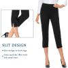 imageTapata Womens Capri Dress Pants 19quot205quot Stretch HighWaist Crop Office Work Pants Summer Casual Capris Slacks YogaTwill  Black