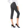 imageTapata Womens Capri Dress Pants 19quot205quot Stretch HighWaist Crop Office Work Pants Summer Casual Capris Slacks YogaTwill  Charcoal