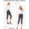 imageTapata Womens Capri Dress Pants 19quot205quot Stretch HighWaist Crop Office Work Pants Summer Casual Capris Slacks YogaTwill  Charcoal