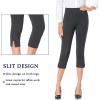 imageTapata Womens Capri Dress Pants 19quot205quot Stretch HighWaist Crop Office Work Pants Summer Casual Capris Slacks YogaTwill  Charcoal