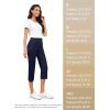 imageTapata Womens Capri Dress Pants 19quot205quot Stretch HighWaist Crop Office Work Pants Summer Casual Capris Slacks YogaTwill  Navy Blue