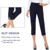 imageTapata Womens Capri Dress Pants 19quot205quot Stretch HighWaist Crop Office Work Pants Summer Casual Capris Slacks YogaTwill  Navy Blue
