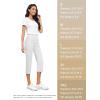 imageTapata Womens Capri Dress Pants 19quot205quot Stretch HighWaist Crop Office Work Pants Summer Casual Capris Slacks YogaTwill  White