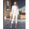 imageTapata Womens Capri Dress Pants 19quot205quot Stretch HighWaist Crop Office Work Pants Summer Casual Capris Slacks YogaTwill  White