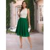 imageTapata Womens Petite Regular Tall Pleated Chiffon Skirt Midi High Elastic Waist A Line Swing SkirtsGreen