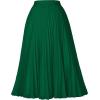 imageTapata Womens Petite Regular Tall Pleated Chiffon Skirt Midi High Elastic Waist A Line Swing SkirtsGreen