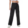 imageTapata Womens 26quot28quot30quot32quot34quot Cargo Jeans Straight Leg Short Petite Regular Tall Denim Relaxed Y2K PantsBlack