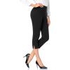 imageTapata Womens Capri Dress Pants 19quot205quot Stretch HighWaist Crop Office Work Pants Summer Casual Capris Slacks YogaTwill  Black
