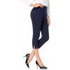 imageTapata Womens Capri Dress Pants 19quot205quot Stretch HighWaist Crop Office Work Pants Summer Casual Capris Slacks YogaTwill  Navy Blue