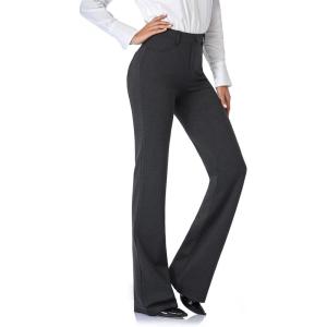 imageTapata Womens 28303234 Stretchy Bootcut Dress Pants with Pockets Tall Petite Regular for Office Work BusinessCharcoal