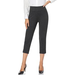 imageTapata Womens Capri Dress Pants 19quot205quot Stretch HighWaist Crop Office Work Pants Summer Casual Capris Slacks YogaHerringbone