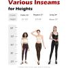 imageTapata Petite Womens 25quot27quot29quot Inseam Faux Leather Leggings High Waisted Pleather Yoga PantsBrown