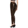 imageTapata Petite Womens 25quot27quot29quot Inseam Faux Leather Leggings High Waisted Pleather Yoga PantsLeopard Print