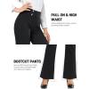 imageTapata Women Dress Pants 28quot30quot32quot34quot High Waist Stretchy Bootcut Pants Tall Petite Regular for Office Business CasualBlack Pinstripe