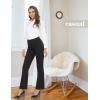 imageTapata Women Dress Pants 28quot30quot32quot34quot High Waist Stretchy Bootcut Pants Tall Petite Regular for Office Business CasualBlack Pinstripe