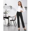 imageTapata Women Dress Pants 28quot30quot32quot34quot High Waist Stretchy Bootcut Pants Tall Petite Regular for Office Business CasualBlack Pinstripe