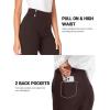 imageTapata Women Dress Pants 28quot30quot32quot34quot High Waist Stretchy Bootcut Pants Tall Petite Regular for Office Business CasualBrown