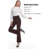 imageTapata Women Dress Pants 28quot30quot32quot34quot High Waist Stretchy Bootcut Pants Tall Petite Regular for Office Business CasualBrown