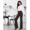imageTapata Women Dress Pants 28quot30quot32quot34quot High Waist Stretchy Bootcut Pants Tall Petite Regular for Office Business CasualBrown