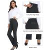 imageTapata Women Dress Pants 28quot30quot32quot34quot High Waist Stretchy Bootcut Pants Tall Petite Regular for Office Business CasualCharcoal  Fleece