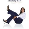 imageTapata Women Dress Pants 28quot30quot32quot34quot High Waist Stretchy Bootcut Pants Tall Petite Regular for Office Business CasualNavy Blue