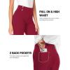 imageTapata Women Dress Pants 28quot30quot32quot34quot High Waist Stretchy Bootcut Pants Tall Petite Regular for Office Business CasualNew Burgundy