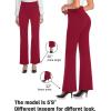 imageTapata Women Dress Pants 28quot30quot32quot34quot High Waist Stretchy Bootcut Pants Tall Petite Regular for Office Business CasualNew Burgundy