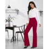 imageTapata Women Dress Pants 28quot30quot32quot34quot High Waist Stretchy Bootcut Pants Tall Petite Regular for Office Business CasualNew Burgundy