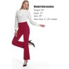 imageTapata Women Dress Pants 28quot30quot32quot34quot High Waist Stretchy Bootcut Pants Tall Petite Regular for Office Business CasualNew Burgundy