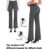 imageTapata Women Dress Pants 28quot30quot32quot34quot High Waist Stretchy Bootcut Pants Tall Petite Regular for Office Business CasualNew Charcoal