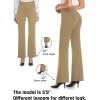 imageTapata Women Dress Pants 28quot30quot32quot34quot High Waist Stretchy Bootcut Pants Tall Petite Regular for Office Business CasualOatmeal