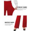 imageTapata Women Dress Pants 28quot30quot32quot34quot High Waist Stretchy Bootcut Pants Tall Petite Regular for Office Business CasualRed