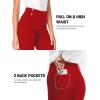 imageTapata Women Dress Pants 28quot30quot32quot34quot High Waist Stretchy Bootcut Pants Tall Petite Regular for Office Business CasualRed