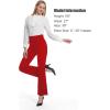 imageTapata Women Dress Pants 28quot30quot32quot34quot High Waist Stretchy Bootcut Pants Tall Petite Regular for Office Business CasualRed