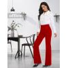 imageTapata Women Dress Pants 28quot30quot32quot34quot High Waist Stretchy Bootcut Pants Tall Petite Regular for Office Business CasualRed