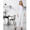 imageTapata Women Dress Pants 28quot30quot32quot34quot High Waist Stretchy Bootcut Pants Tall Petite Regular for Office Business CasualWhite