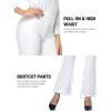 imageTapata Women Dress Pants 28quot30quot32quot34quot High Waist Stretchy Bootcut Pants Tall Petite Regular for Office Business CasualWhite