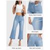 imageTapata Womens 2426 Petite Regular Wide Leg Jeans High Waisted Flare Stretchy Cropped Denim Pants Trendy Baggy PocketsLight Blue