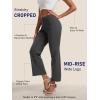 imageTapata Womens 242629 Inseam Cropped Flare Dress Pants Button 4 Pockets Capris Stretchy Work Casual Ankle Pant TrousersDark Grey