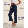 imageTapata Womens 242629 Inseam Cropped Flare Dress Pants Button 4 Pockets Capris Stretchy Work Casual Ankle Pant TrousersNavy Blue
