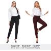 imageTapata Womens 262830 Skinny Dress Pants High Waist Slacks for Office Work Business Casual Tall Petite Stretch Pants06burgundy