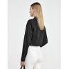 imageTapata Womens Bodysuit Blouse Button Down OnePiece Long Sleeve Solid Office Work Shirt Casual TopsBlack