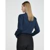imageTapata Womens Bodysuit Blouse Button Down OnePiece Long Sleeve Solid Office Work Shirt Casual TopsDark Blue