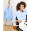 imageTapata Womens Bodysuit Blouse Button Down OnePiece Long Sleeve Solid Office Work Shirt Casual TopsLight Blue