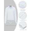 imageTapata Womens Bodysuit Blouse Button Down OnePiece Long Sleeve Solid Office Work Shirt Casual TopsWhite