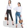 imageTapata Womens Bodysuit Blouse Button Down OnePiece Long Sleeve Solid Office Work Shirt Casual TopsWhite