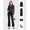 imageTapata Womens Classic ButtonDown Blouse Formal Work Dress Fitted Shirts Collared Long Sleeve Business TopBlack  Classic