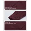 imageTapata Womens Classic ButtonDown Blouse Formal Work Dress Fitted Shirts Collared Long Sleeve Business TopBurgundy