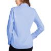 imageTapata Womens Classic ButtonDown Blouse Formal Work Dress Fitted Shirts Collared Long Sleeve Business TopLight Blue  Classic