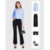 imageTapata Womens Classic ButtonDown Blouse Formal Work Dress Fitted Shirts Collared Long Sleeve Business TopLight Blue  Classic